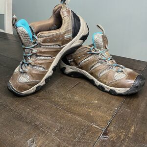 KEEN Dry Targhee II Waterproof Hiking Shoes Brown Leather Cap Toe Women's Sz 7